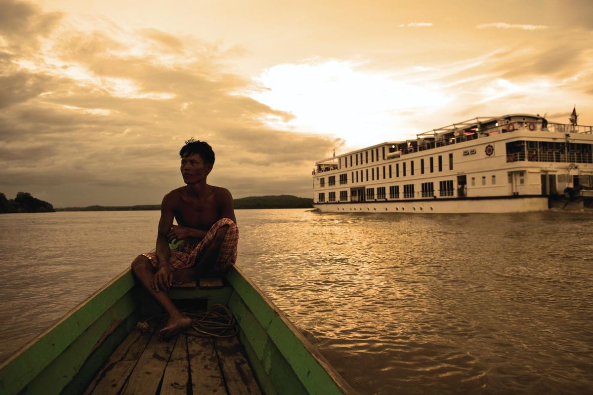 bramhaputra river sunset